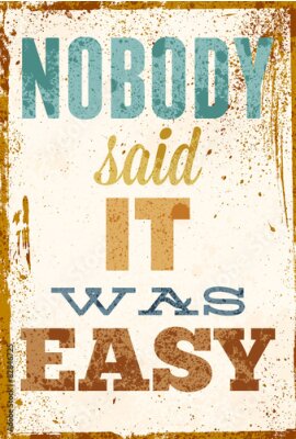 Sticker Vintage-Typografie-Grafik mit einem englischen Motivationsslogan