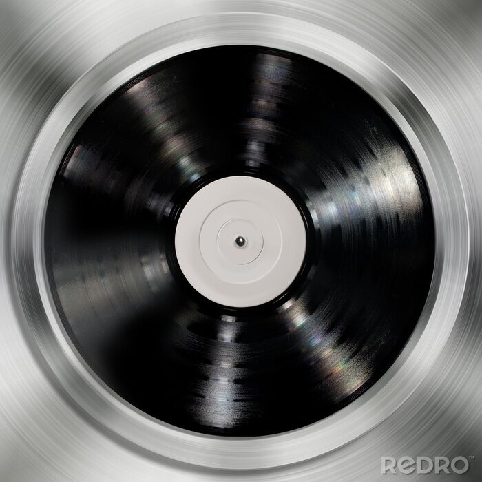 Sticker Vinylplatte von oben aus gesehen