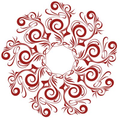 Sticker Vivid Radiant und Curly Rosette Design