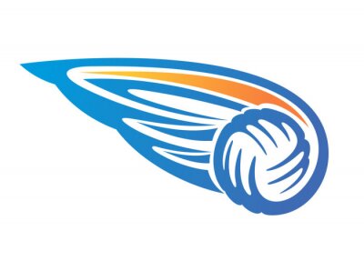 Sticker Volleyball-Ball mit Flügeln