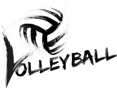 Sticker Volleyball-Grunge-Streifen