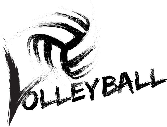 Sticker Volleyball-Grunge-Streifen