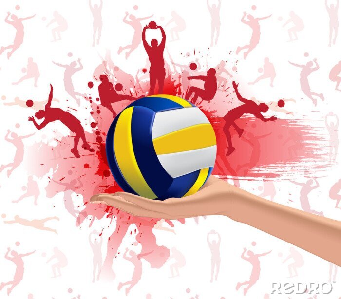 Sticker Volleyball Sport-Design-Hintergrund