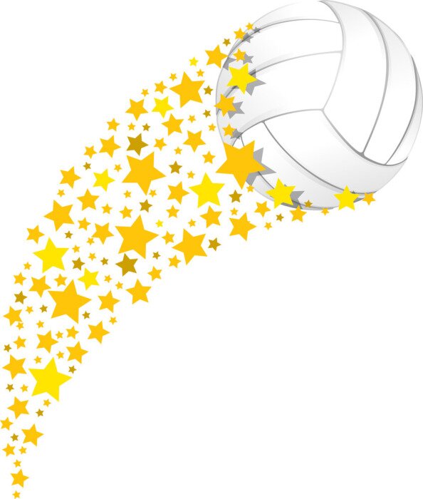 Sticker Volleyball von Stars getragener Ball