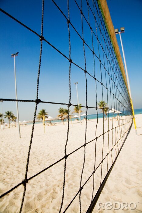 Sticker Volleyballnetz am Strand