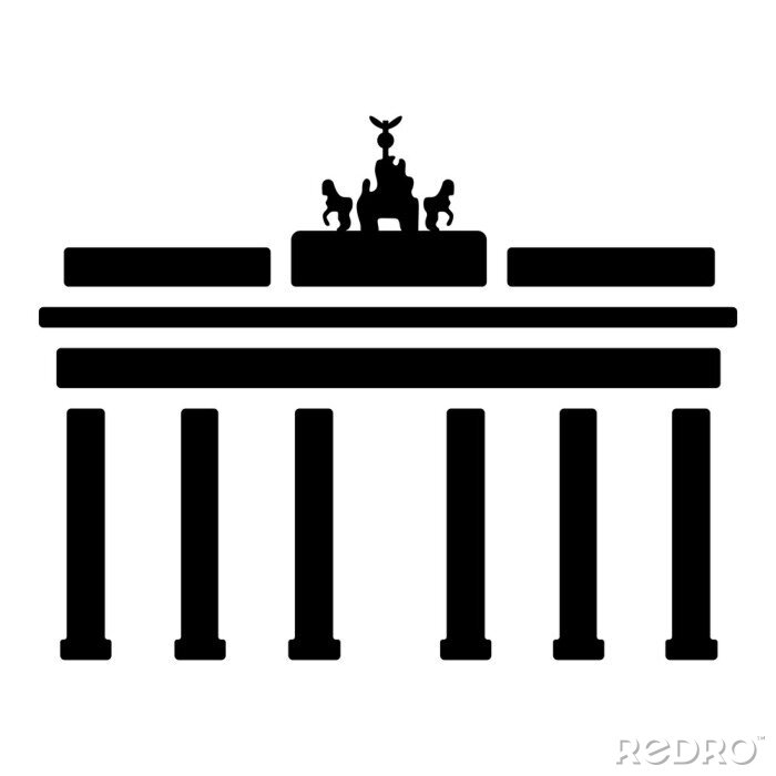 Sticker Wahrzeichen Icon -  Brandenburger Tor