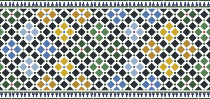 Sticker wall tiles alhambra design