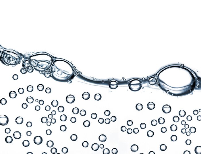 Sticker Wasserblasen isoliert auf weiß