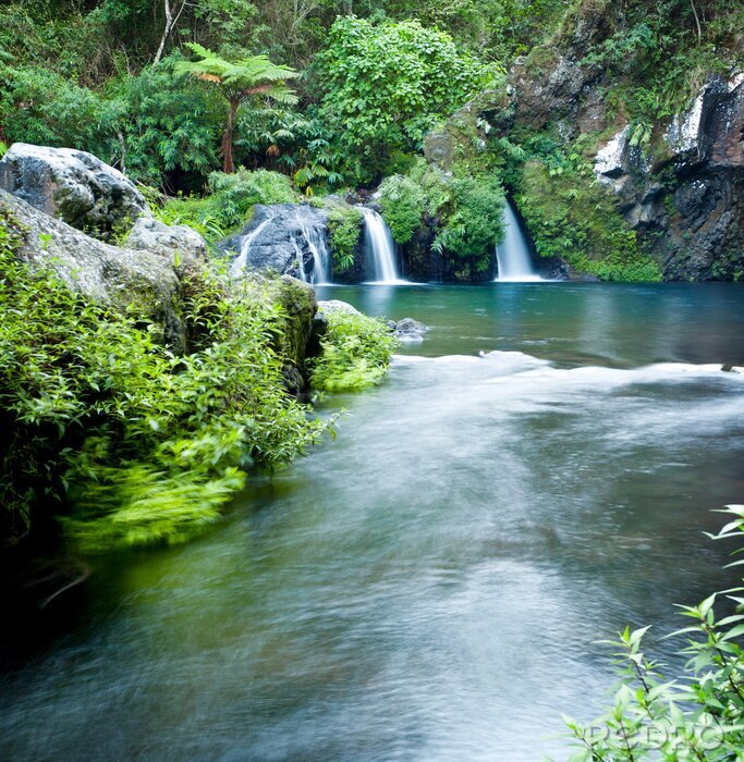 Sticker Wasserfall und Fluss