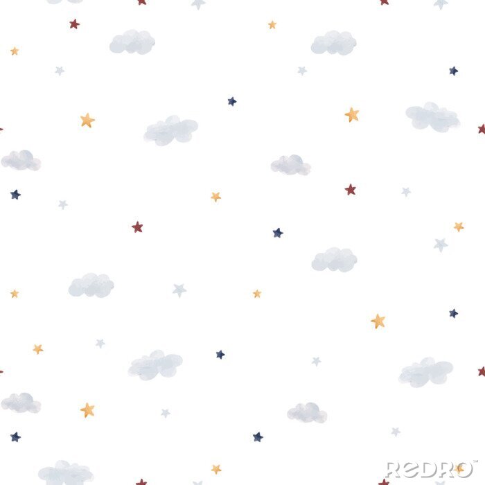 Sticker Watercolor sky pattern