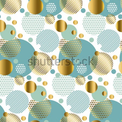 Sticker Weihnachtskugeln, modernes hellgoldenes Muster mit Kreisen. Weihnachtshintergrund. Weihnachtswintermuster. Saisonvektorillustration. Feiertagsmuster