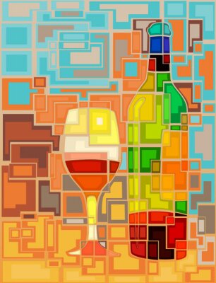 Sticker Wein-Mosaik