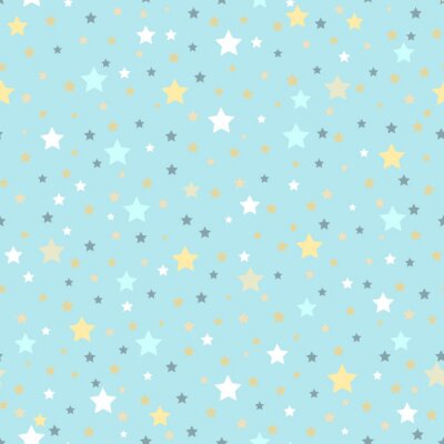 Sticker Weiße gelbe blaue und graue Stare