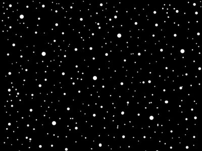 Sticker Weiße Punkte von Sternen auf schwarzem Hintergrund