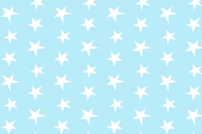 Sticker Weiße Sterne auf azurblauem Hintergrund Grafik