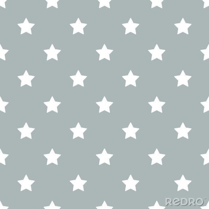 Sticker Weiße Sterne auf grauem Hintergrund Grafik