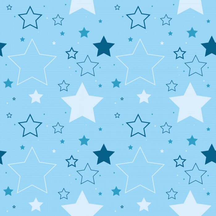 Sticker Weiße Sterne dunkelblauer Hintergrund