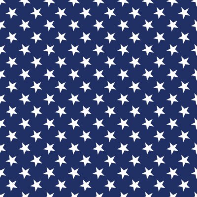 Sticker Weiße Sterne im Stil der amerikanischen Flagge