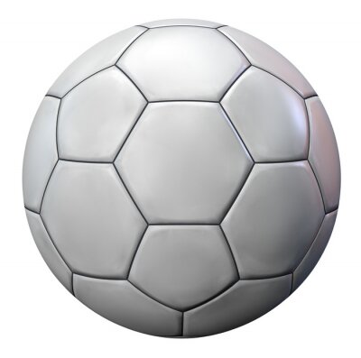 Sticker Weißer Fußball Grafik 3D