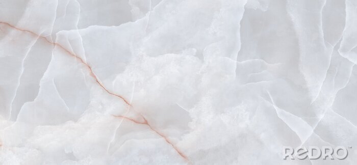 Sticker Weißer Marmor mit orangefarbenem Kratzer