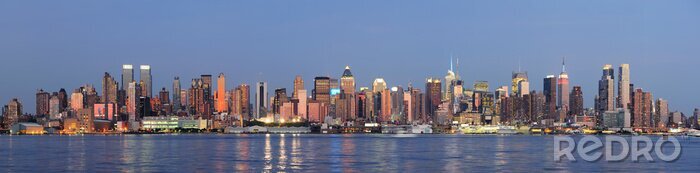 Sticker Weites Panorama der Metropole