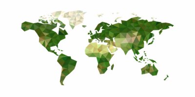 Sticker Weltkarte aus Polygonen