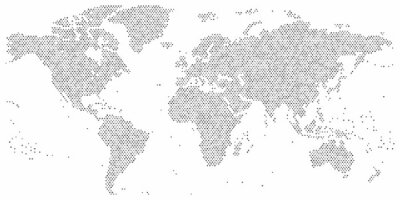 Weltkarte aus Punkten