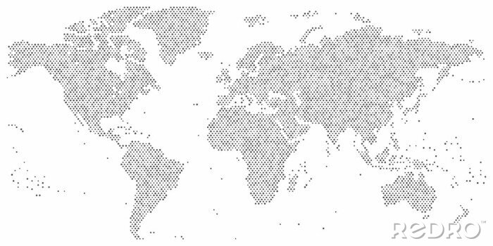 Sticker Weltkarte aus Punkten