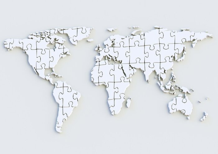 Sticker Weltkarte - Weltkarte 3D Puzzle ALS