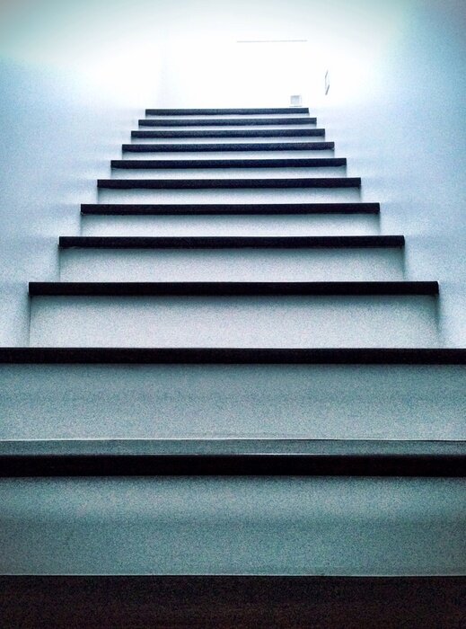 Sticker white stairs looking up