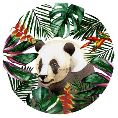 Sticker Wilde Blume des Aquarells für Hintergrund, Beschaffenheit, Verpackungsmuster, Rahmen oder Grenze.