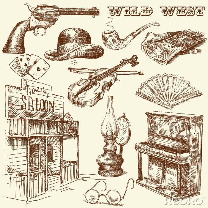 Sticker Wildwest Symbole