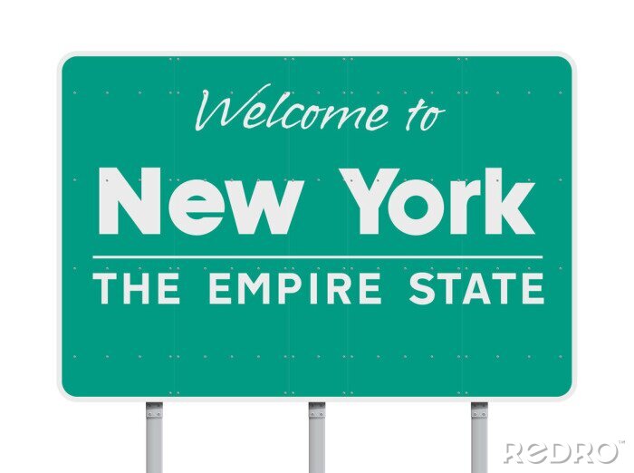 Sticker Willkommen bei New York Straßenschild