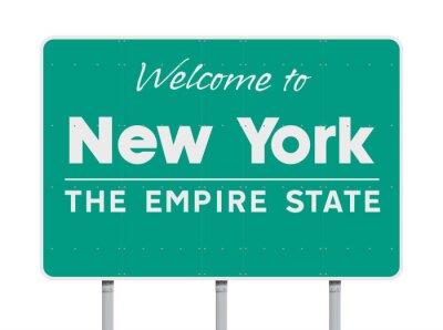 Sticker Willkommen bei New York Straßenschild