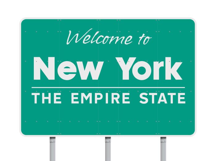 Sticker Willkommen bei New York Straßenschild