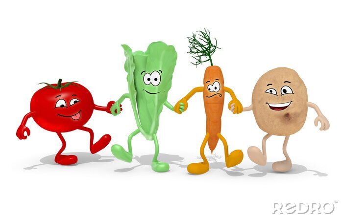 Sticker Witziges handhaltendes Gemüse