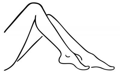 Sticker woman female attractive legs foot,vector illustration