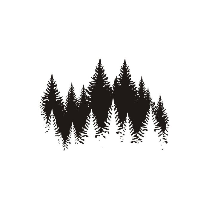 Sticker Силуэт леса