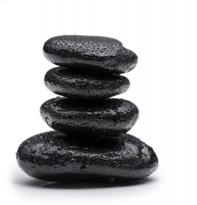 Sticker Spa Steine ​​auf weißem