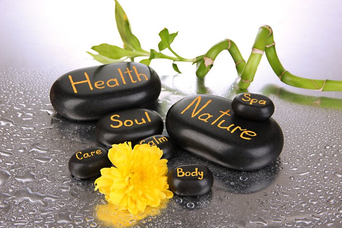 Sticker Spa Steine ​​hautnah