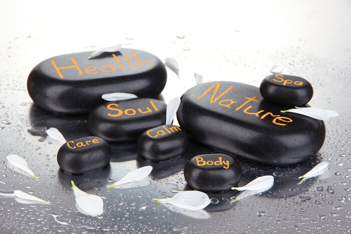 Sticker Spa Steine ​​hautnah