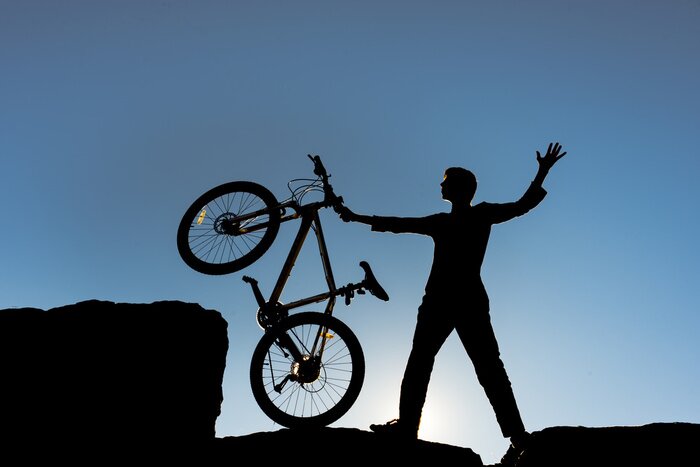 Sticker Zirveye bisikletle ulaşma başarısı