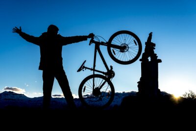 Sticker Zirveye bisikletle ulaşmak