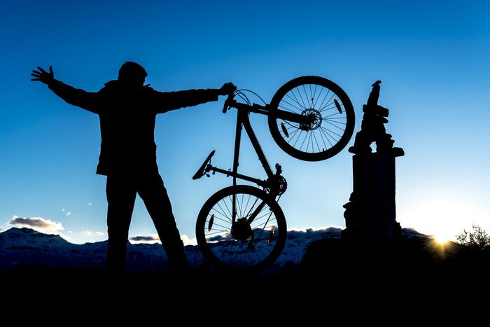 Sticker Zirveye bisikletle ulaşmak