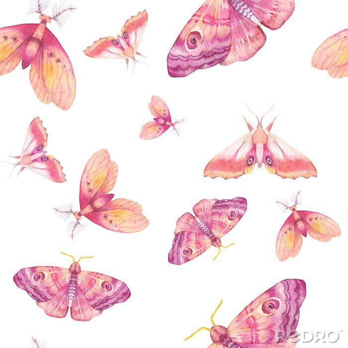 Sticker Zarte Aquarell-Schmetterlinge