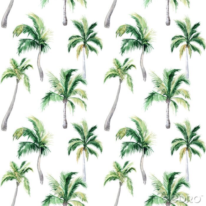 Sticker Zarte Palmen auf weißem Hintergrund