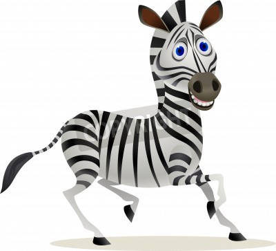 Sticker Zebra cartoon