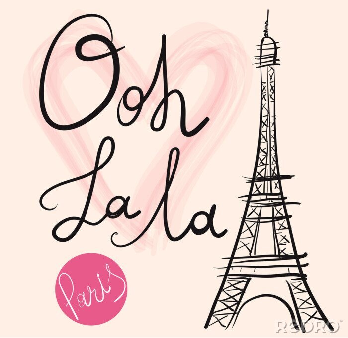 Sticker Zeichnung Eiffelturm