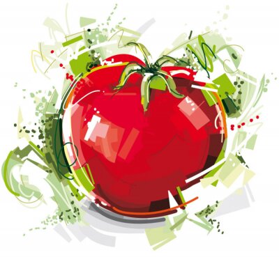 Zeichnung einer Tomate