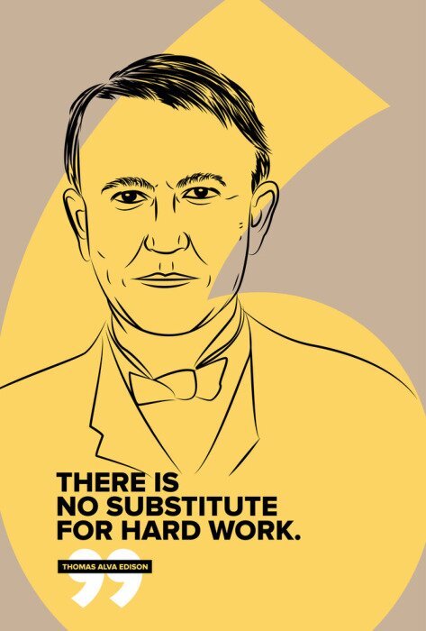 Sticker Zitat für die Arbeit